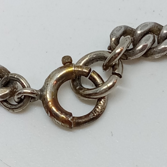 * vintage antique large baltic amber pendant 20" chain clasp marked 12K GF - Picture 6 of 6